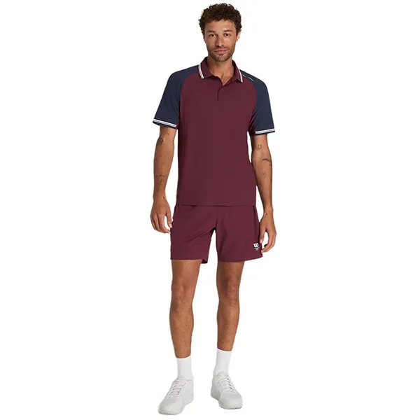 Bộ Quần Áo Cộc Tay Nam Wilson Men's Pro Tour Màu Đỏ Thẫm Size S (Form Âu)