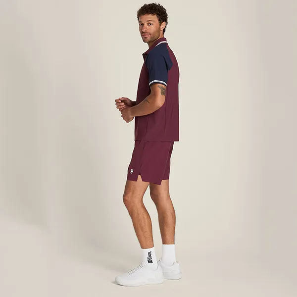 Bộ Quần Áo Cộc Tay Nam Wilson Men's Pro Tour Màu Đỏ Thẫm Size S (Form Âu)