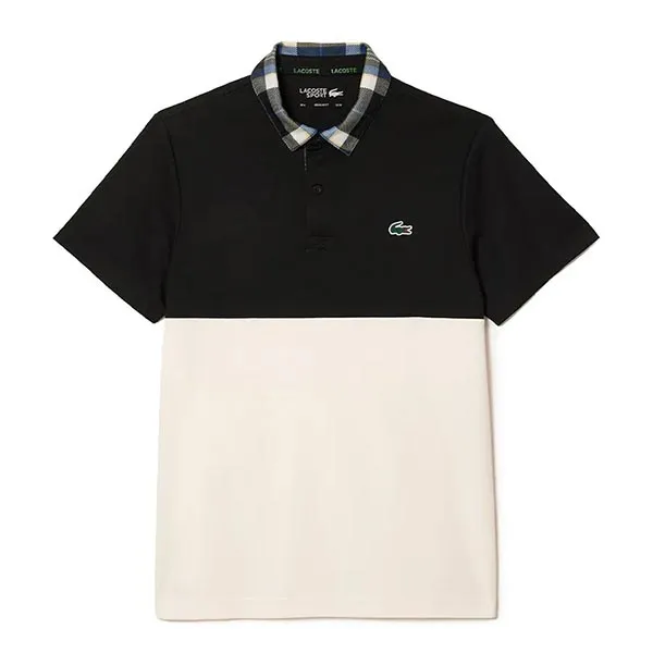 Bộ Quần Áo Nam Lacoste Men’s Tennis Colourblock DH7267 TPI/GH3150 10 258 Màu Đen Kem