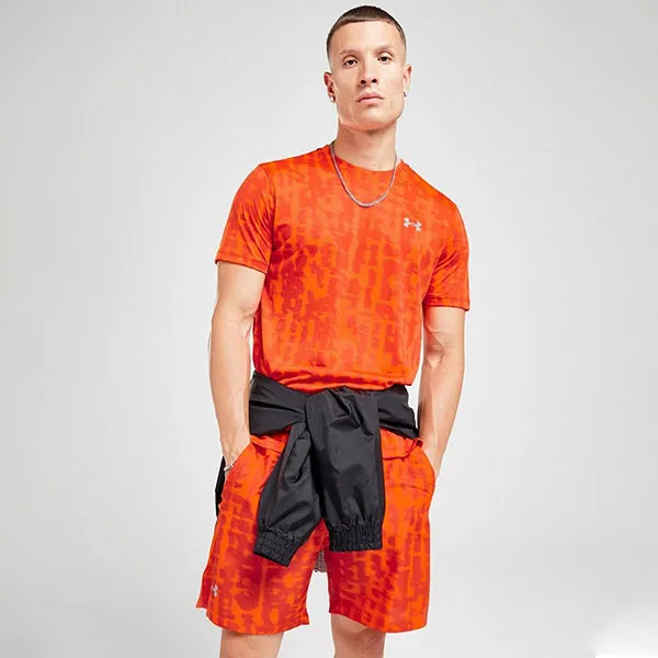 Bộ Tennis/Pickleball Nam Under Armour Camiseta Launch Màu Đỏ Cam Size S (Form Âu)