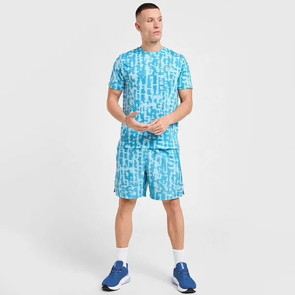 Bộ Tennis/Pickleball Nam Under Armour Camiseta Launch Màu Xanh Blue Size S (Form Âu)