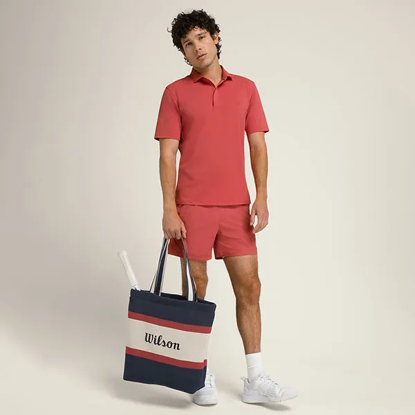 Bộ Tennis/Pickleball Nam Wilson Challengers Technical Màu Đỏ Size S (Form Âu)