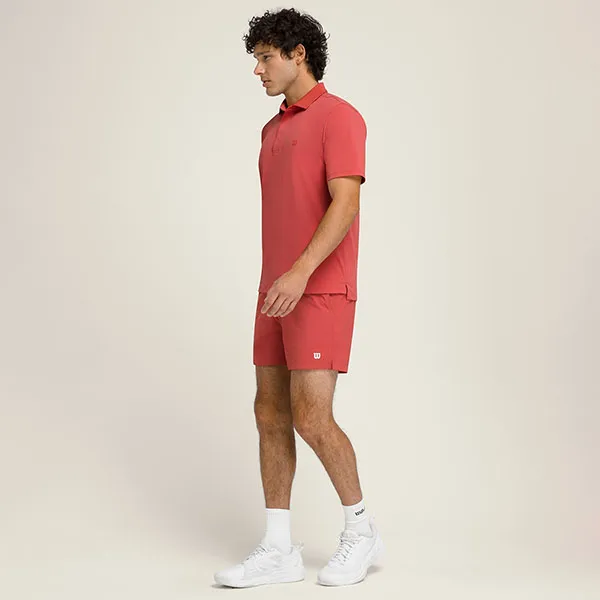 Bộ Tennis/Pickleball Nam Wilson Challengers Technical Màu Đỏ Size S (Form Âu)