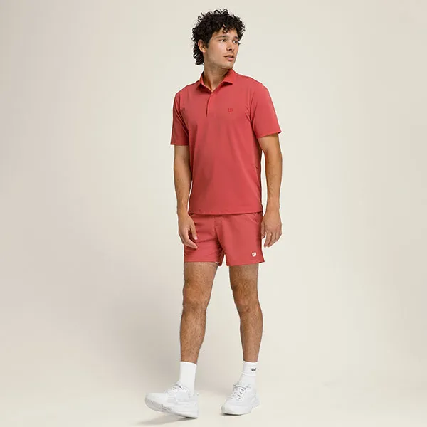 Bộ Tennis/Pickleball Nam Wilson Challengers Technical Màu Đỏ Size S (Form Âu)