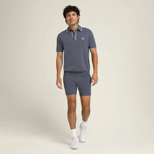 Bộ Tennis/Pickleball Nam Wilson Monotone Match Màu Xám Xanh Size S (Form Âu)