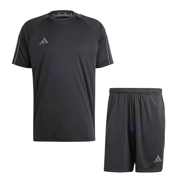 Bộ Thể Thao Cộc Tay Nam Adidas 3-Stripes Sereno Aeroready IR7827/IR9738 Màu Đen Size S