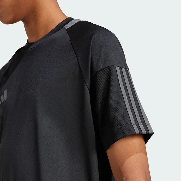 Bộ Thể Thao Cộc Tay Nam Adidas 3-Stripes Sereno Aeroready IR7827/IR9738 Màu Đen Size S