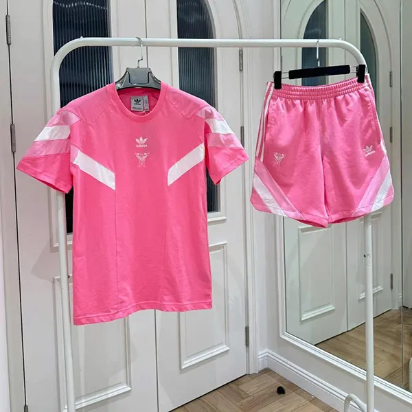 Bộ Thể Thao Nam Adidas Inter Miami CF Originals Short Sleeve Tee Màu Hồng Đậm Size S