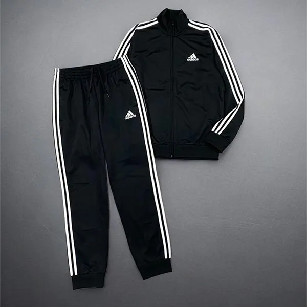 Bộ Thể Thao Nam Adidas Primegreen Essentials 3-Stripes Track Suit Black GK9651 Màu Đen Size S
