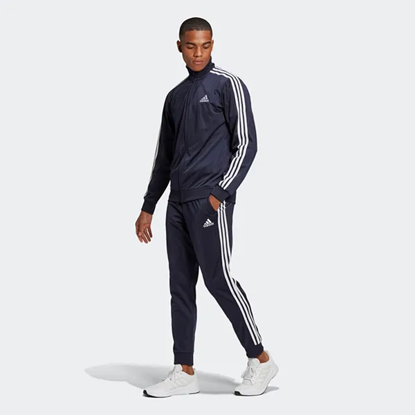 Bộ Thể Thao Nam Adidas Primegreen Essentials 3-Stripes Track Suit GK9658 Màu Xanh Navy Size S (Form Á)