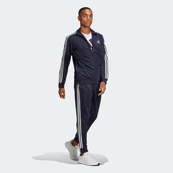 Bộ Thể Thao Nam Adidas Primegreen Essentials 3-Stripes Track Suit GK9658 Màu Xanh Navy Size S (Form Á)