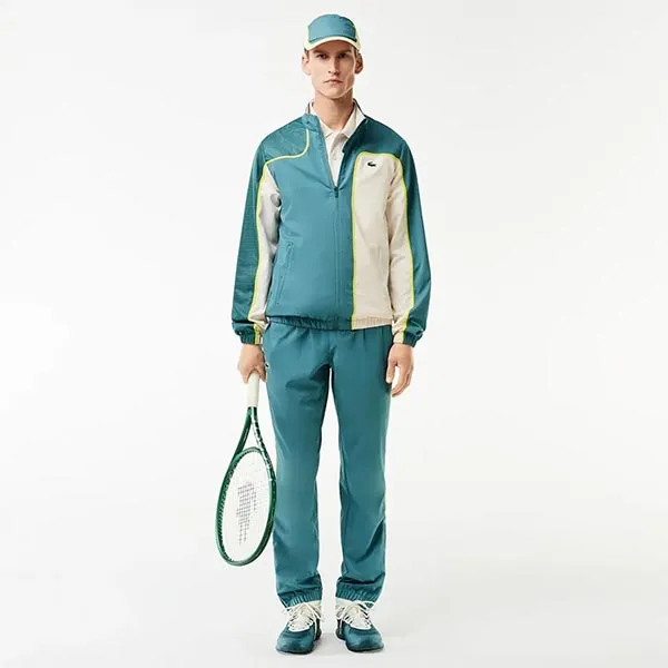 Bộ Thể Thao Nam Lacoste Colorblock Tennis Sweatsuit WH7573 IV1 Màu Xanh Phối Trắng Size 4