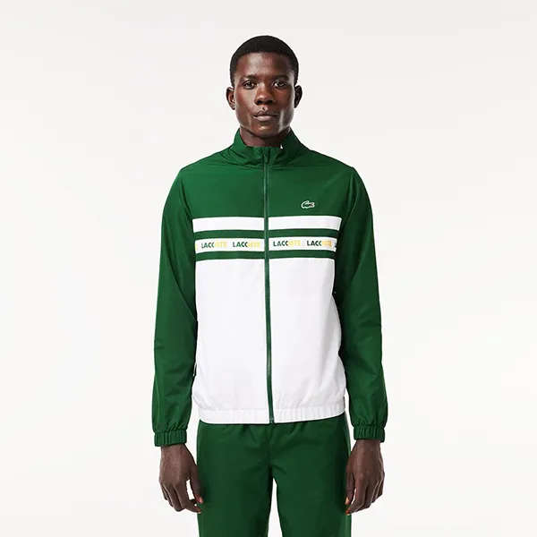 Bộ Thể Thao Nam Lacoste Men's Sweatsuit Tennis WH7567 291 Màu Xanh Green Size 2