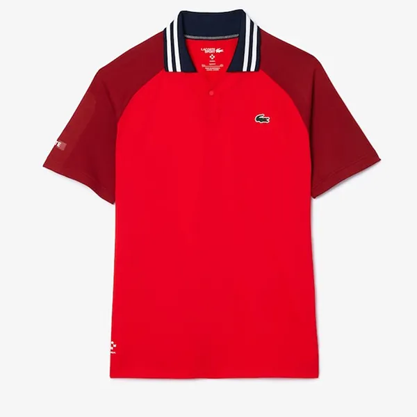 Bộ Thể Thao Nam Lacoste Tennis x Daniil Medvedev Slim Fit Màu Xanh Đỏ Size 2