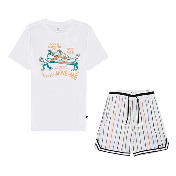Bộ Thể Thao Nam Nike Men's Sportswear Màu Trắng Size S (Form Á)