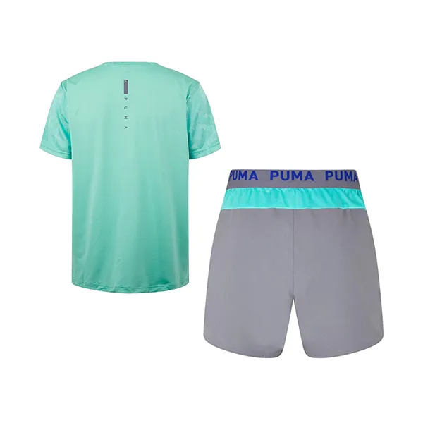 Bộ Thể Thao Nam Puma Train Ultrabreathe Stretch Speed Brights Gym Top Màu Xanh Xám Size XS (Form Âu)