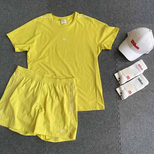 Bộ Thể Thao Nam Wilson Tennis/Pickleball Court Style Màu Vàng Size S