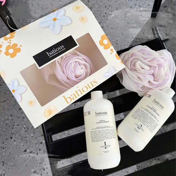 Cặp Dầu Gội + Dầu Xả Batious Hydrating Màu Trắng Cho Tóc Khô Xơ (2 x 500ml)