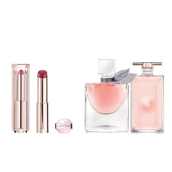 Combo Son Dưỡng Lancôme Lip Idôle Squalane 30 Lisa's Coral Glow Màu Hồng San Hô + Set Nước Hoa Mini Nữ Lancôme La Vie Est Belle EDP 4ml + Idole EDP 5ml