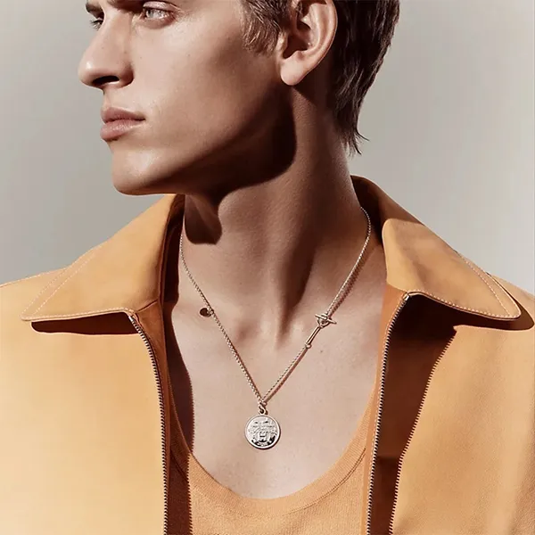 Dây Chuyền Hermès Ex-Libris Pendant Màu Bạc