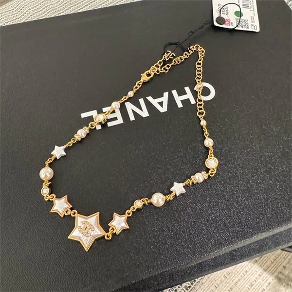 Dây Chuyền Nữ Chanel Star Necklace Màu Vàng Gold