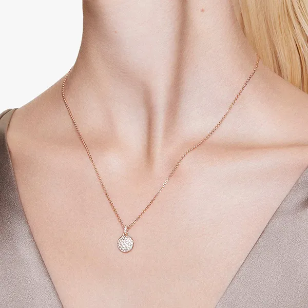 Dây Chuyền Nữ Swarovski Meteora Pendant White, Rhodium Plated 5683446 Màu Vàng Hồng