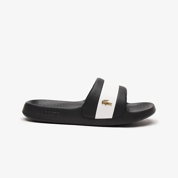 Dép Lacoste Serve Slide Hybrd Synthetic Slides 45CFA0059 Màu Đen Trắng Size 5