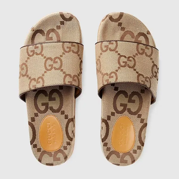 Dép Nam Gucci GG Canvas Slide Sandal 624695 UKOD0 2673 Màu Nâu Size 39