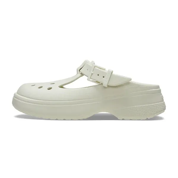 Dép Nữ Crocs Sandal Women Classic Mary Jane Clog - Comfort™ Lightweight Flexible 360-degree comfort - Linen Màu Trắng Size 3