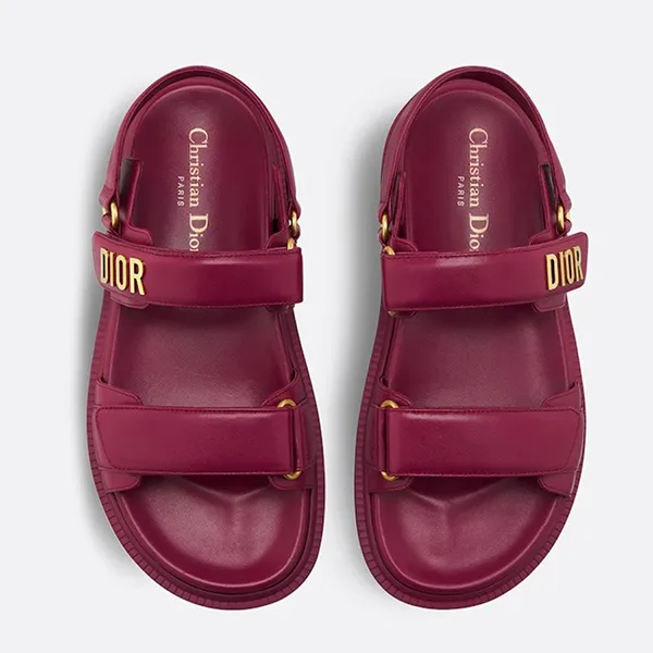 Dép Nữ Dior Dioract Sandal KCQ547LAB S24V Màu Tím Mận Size 35