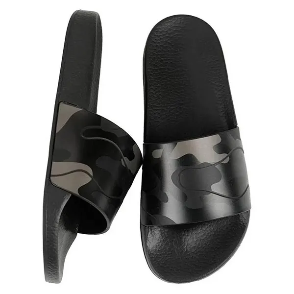 Dép Valentino Camouflage Slippers Black Màu Đen Size 39