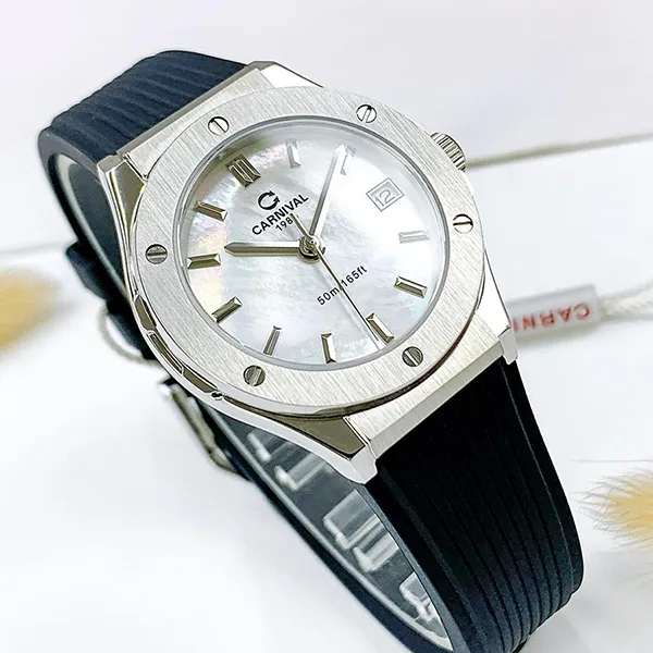Đồng Hồ Nữ Carnival 8168L-VT-DCS-TK Đen