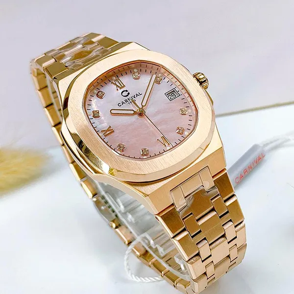 Đồng Hồ Carnival Watch 8160L-VH-HK Màu Vàng Hồng