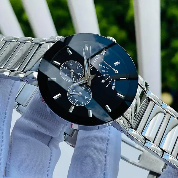 Đồng Hồ Nam Bulova Quartz 96C105 Màu Bạc Đen