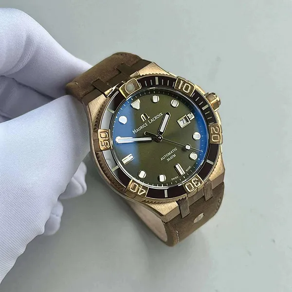 Đồng Hồ Nam Maurice Lacroix AI6058-BRZ01-630-1 Màu Xanh Lá (Tặng Dây Da)