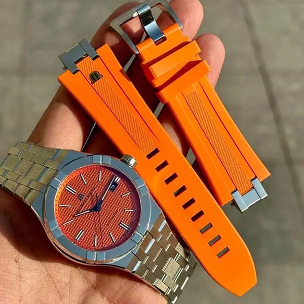 Đồng Hồ Nam Maurice Lacroix Limited Edition Aikon GMT AI6008-SS00F-530-E Màu Cam