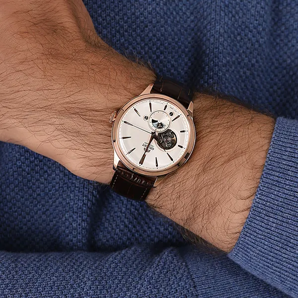 Đồng Hồ Nam Orient Sun And Moon Classic Watch RA-AS0102S10B Màu Nâu/Trắng