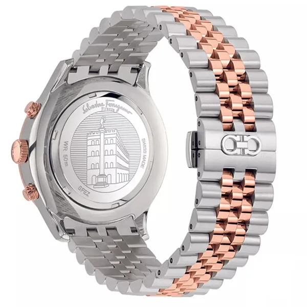 Đồng Hồ Nam Salvatore Ferragamo Duo Chrono Watch SFEZ00320 Màu Đen - Vàng Hồng
