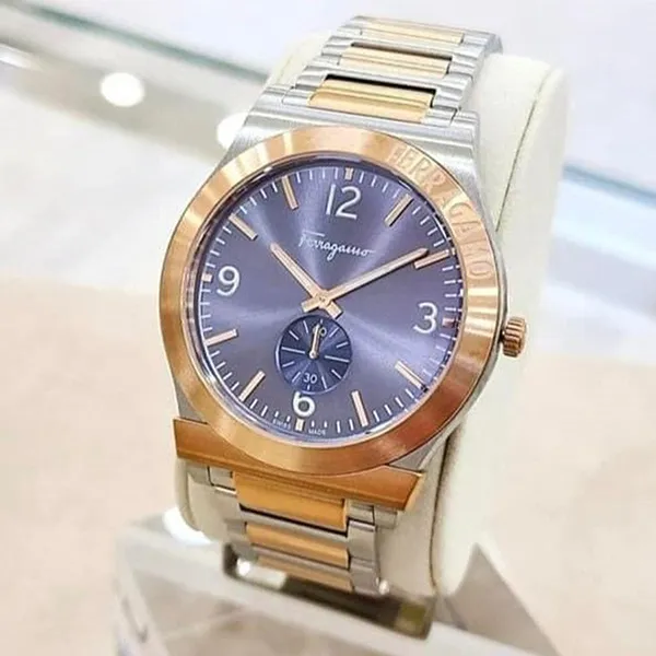 Đồng Hồ Nam Salvatore Ferragamo Gancini SFML00322 Màu Demi (Vàng Hồng - Bạc)