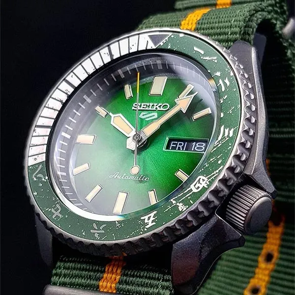 Đồng Hồ Nam Seiko 5 Sport Naruto X Boruto Special Edition SRPF73K1 (SRPF73) Màu Xanh Green