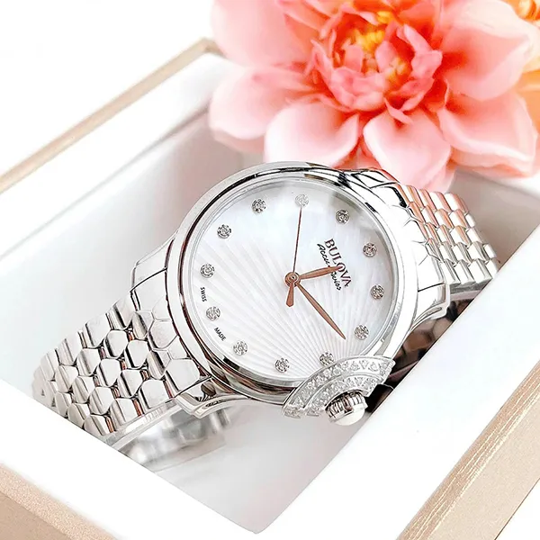 Đồng Hồ Nữ Bulova Quartz 63R147 Màu Bạc