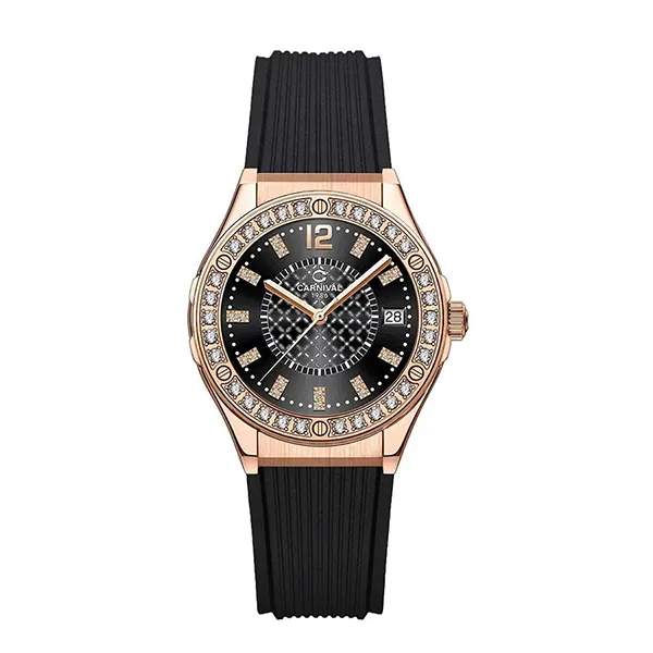 Đồng Hồ Nữ Carnival Fusion Quartz 8173L2-VH-DCS-D (8173L2) Màu Đen - Vàng Hồng