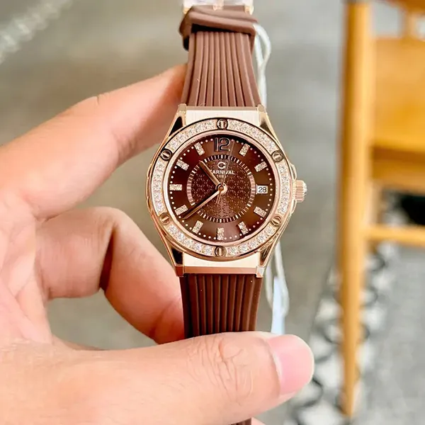 Đồng Hồ Nữ Carnival Fusion Quartz 8173L2-VH-DCS-N (8173L2) Màu Nâu/ Vàng Hồng