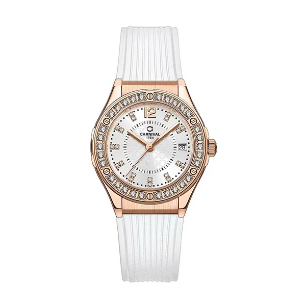 Đồng Hồ Nữ Carnival Fusion Quartz 8173L2-VH-DCS-T1 (8173L2) Màu Trắng - Vàng Hồng
