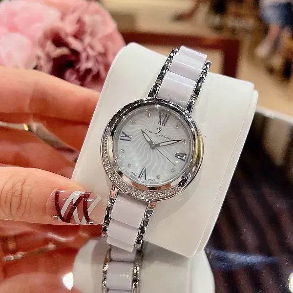 Đồng Hồ Nữ Christian Van Sant Omen's Eternelle White Mop Dial Watch CV7610 Màu Trắng Bạc
