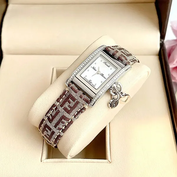 Đồng Hồ Nữ Fendi Classics F718342DC Màu Nâu Trắng