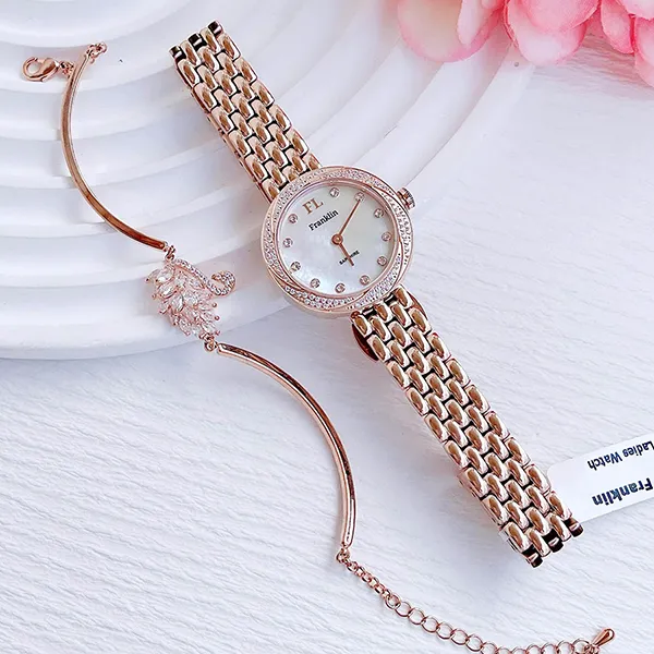 Đồng Hồ Nữ FL Franklin Watch FL41810 Màu Vàng Hồng