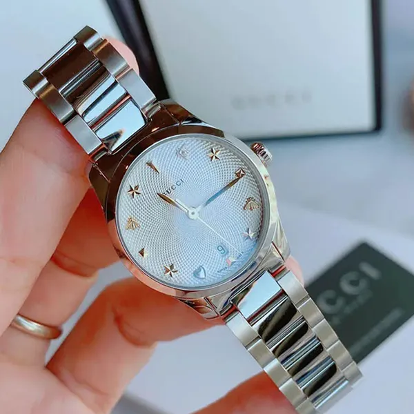 Đồng Hồ Nữ Gucci G-Timeless YA126572 Màu Bạc
