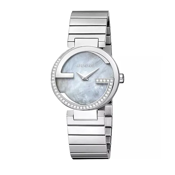 Đồng Hồ Nữ Gucci Interlocking Diamond Watch 29mm YA133509 Màu Bạc