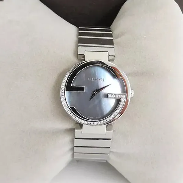 Đồng Hồ Nữ Gucci Interlocking Diamond Watch 29mm YA133509 Màu Bạc
